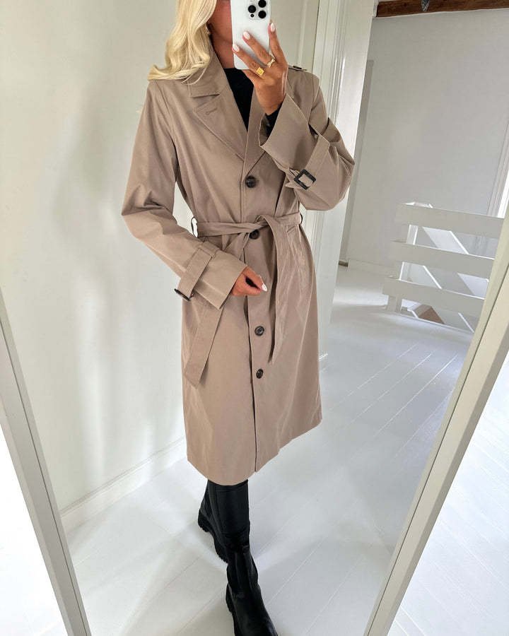 Vero Moda trenchoat jamiachelsea long silver mink