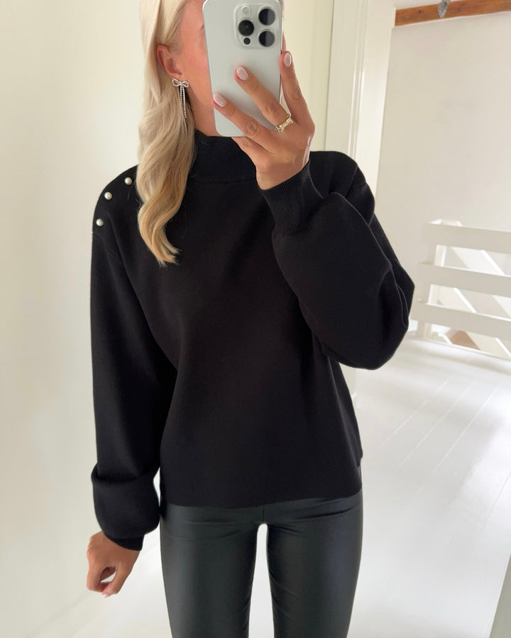 Y.A.S striktrøje hama ls pearl black