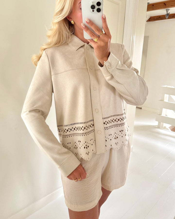 Vero Moda jakke joselina short oatmeal