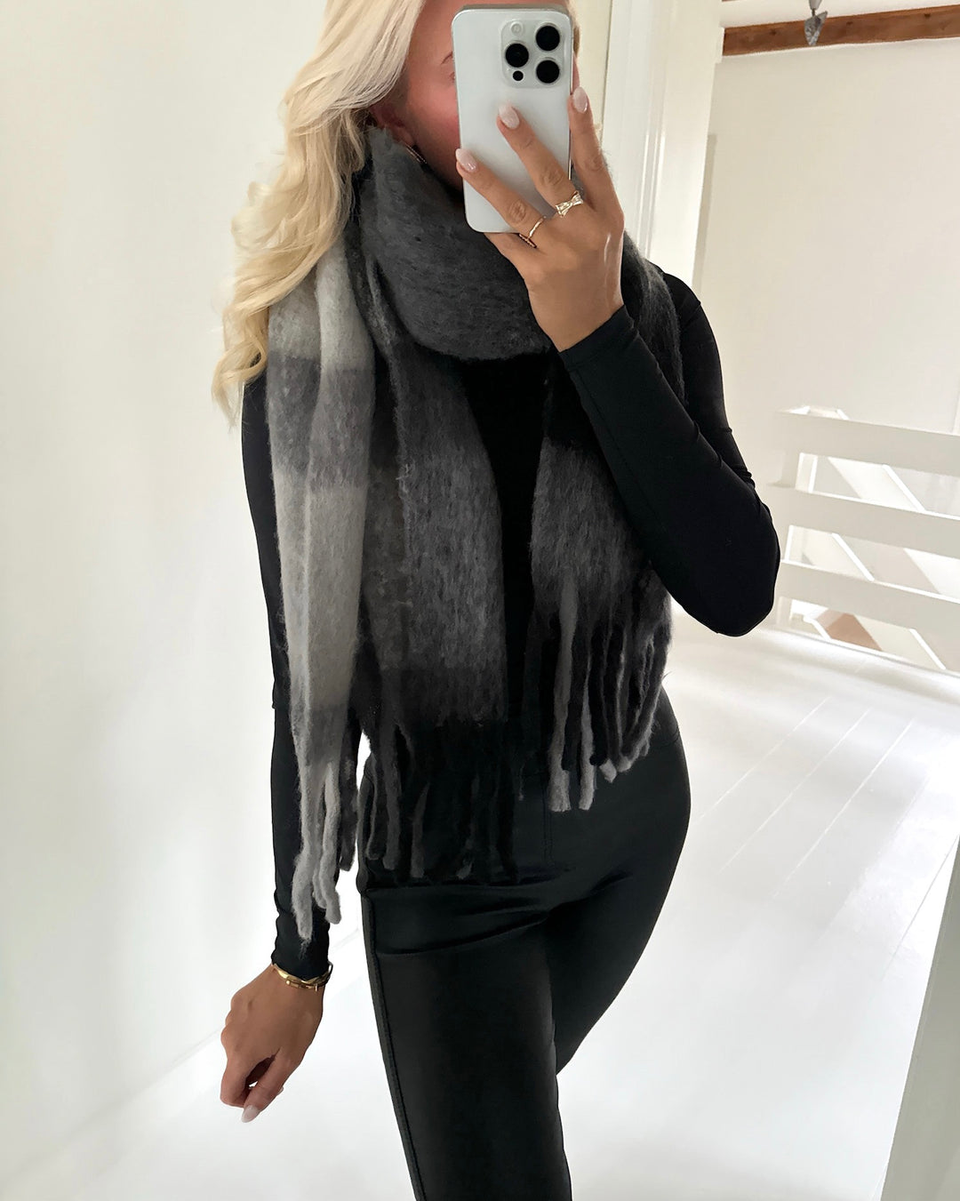 Vero Moda halstørklæde ivy league pinestripe/griffin/black/glacier grey