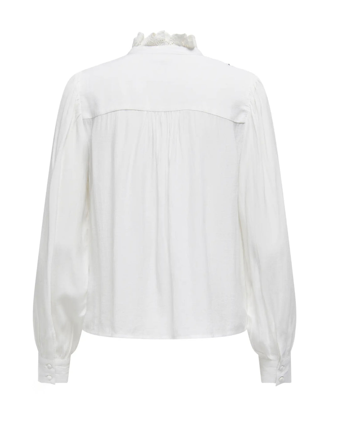 JDY skjorte amy ls frill cloud dancer