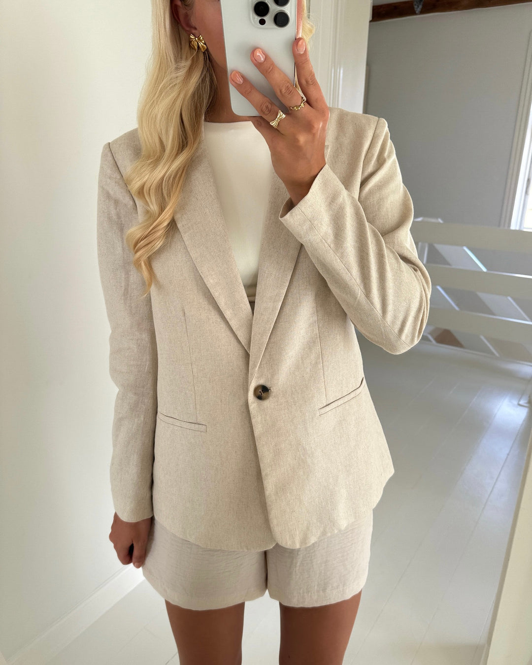 JDY blazer say l/s linen oatmeal