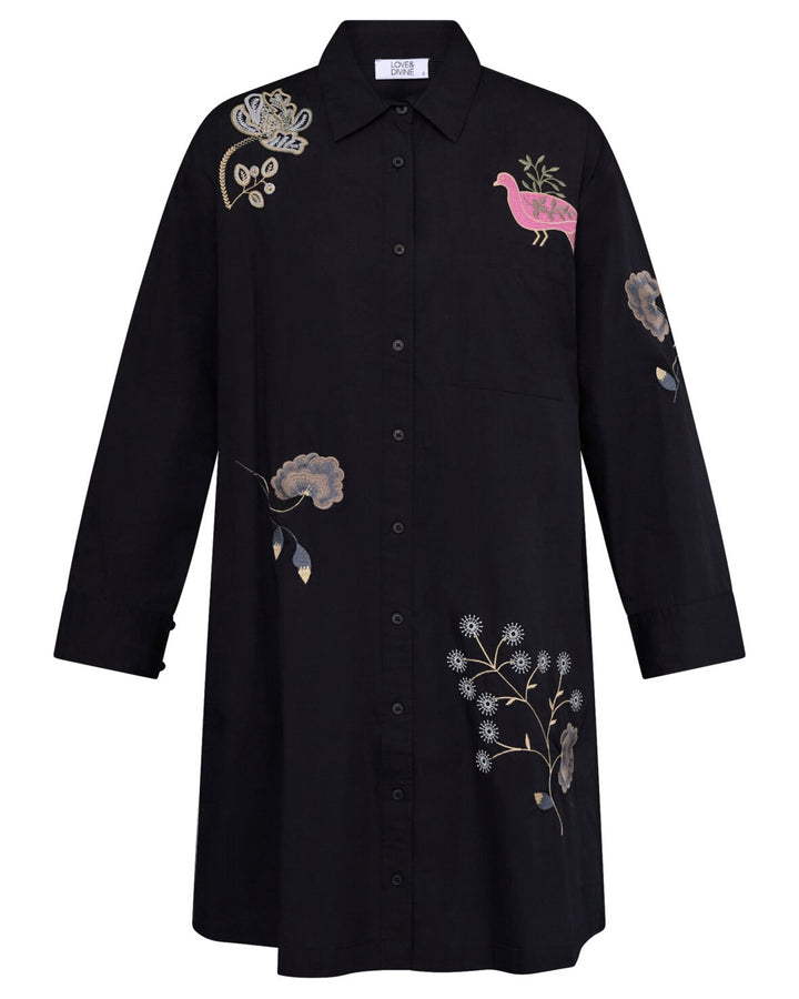 Love&Divine kjole love1589-1 black/emb