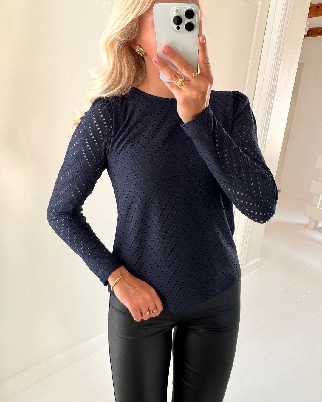 JDY bluse carla cathinka ls o-neck sky captain