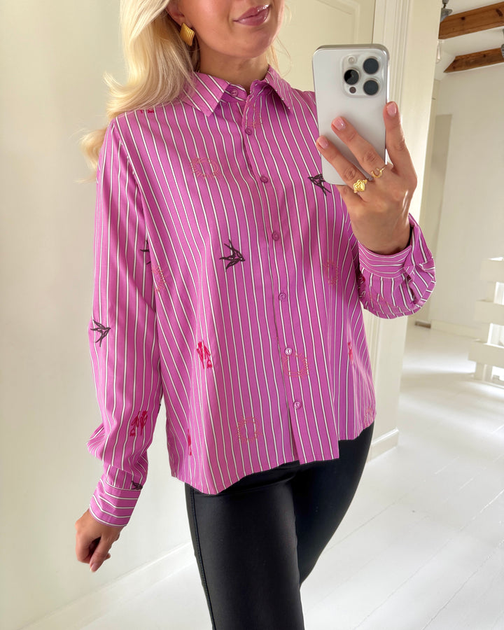 Sister's Point skjorte ibisa-sh5 rose stripes
