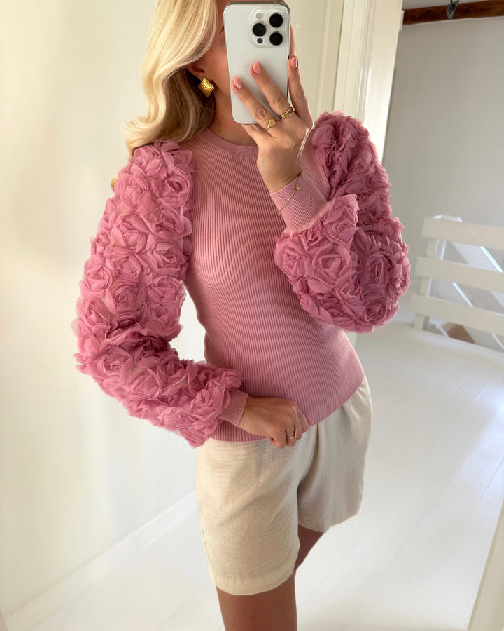 Y.A.S bluse runella ls knit dusty rose