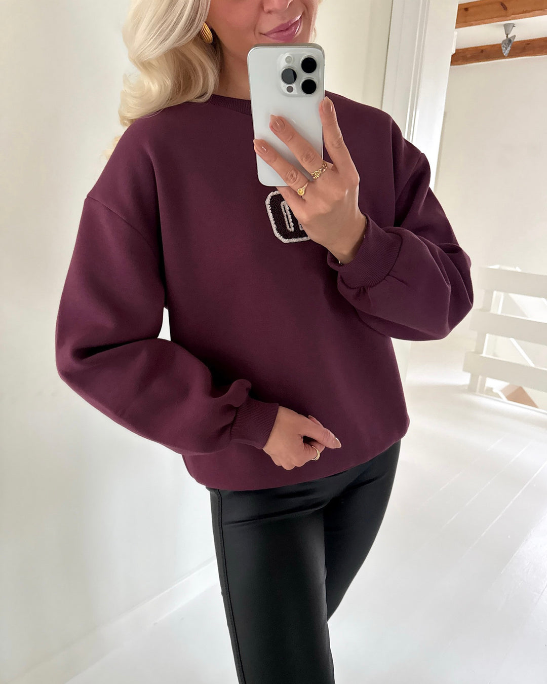 Love&Divine sweatshirt love 1456 deep bordeaux - FORUDBESTILLING LEV. UGE 6