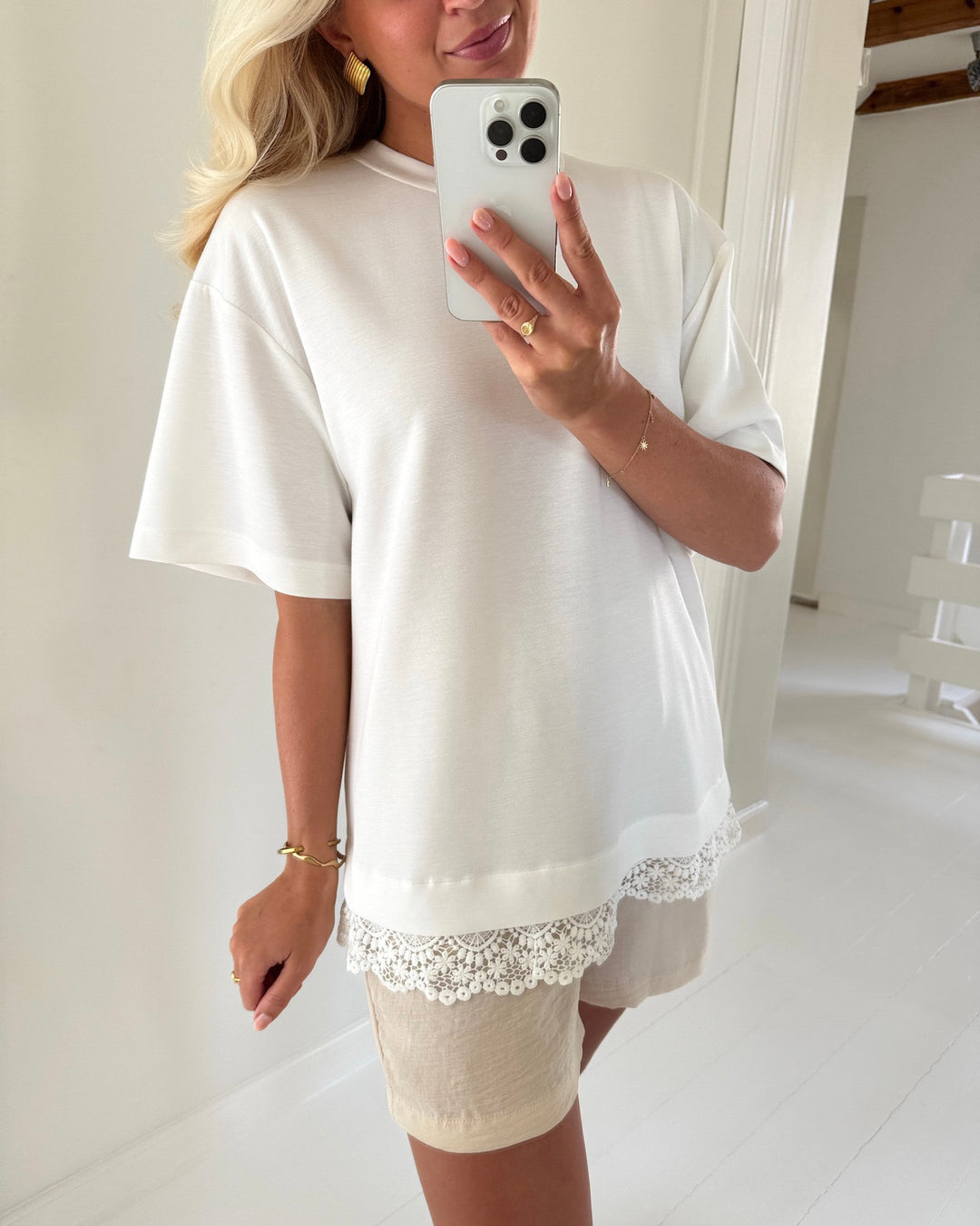 Love&Divine t-shirt love1462 white lace