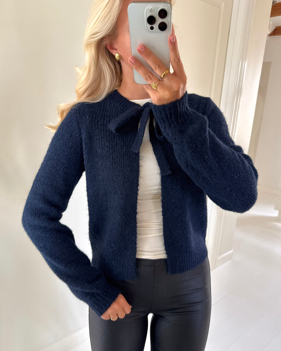 JDY cardigan dina life ls tie knt sky captain melange