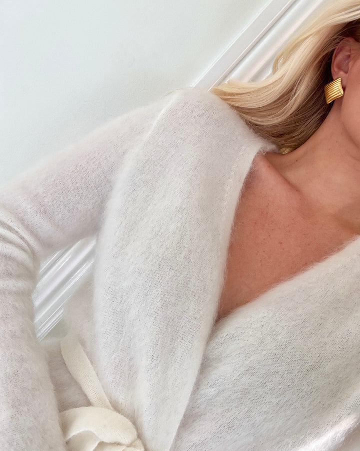 Y.A.S cardigan tilde ls belt knit star white