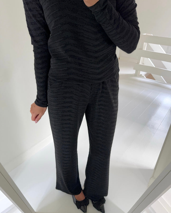 Sister's Point bukser vyla-pa black zebra glitter