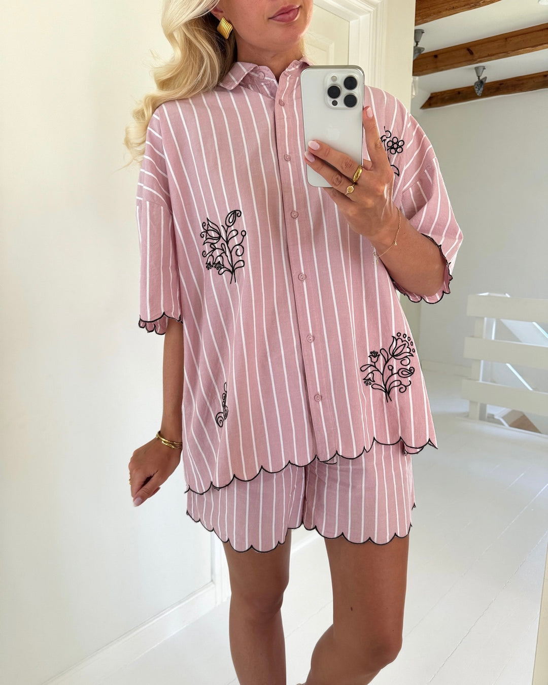 Sister's Point shorts ella-sho19 mauve stripes - FORUDBESTILLING LEV. UGE 23