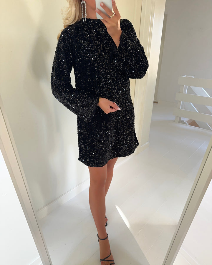 Pieces kjole kam bow black/black sequence