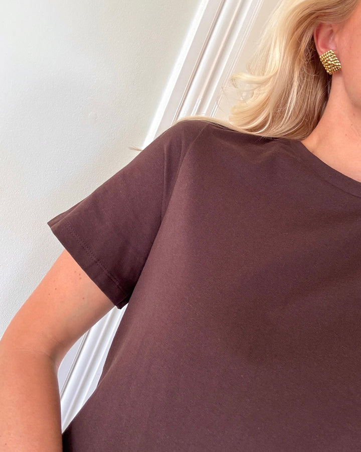 Vero Moda t-shirt brit ss o-neck lace chocolate torte/dtm lace