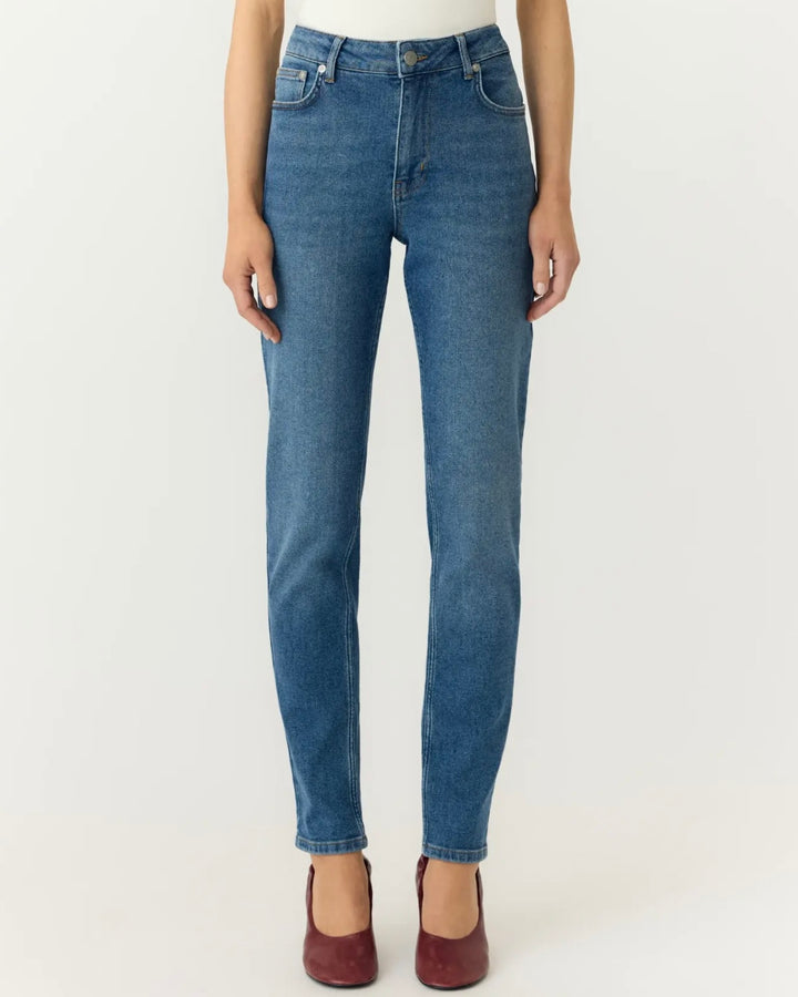 YAS jeans selma mw slim fit medium blue denim