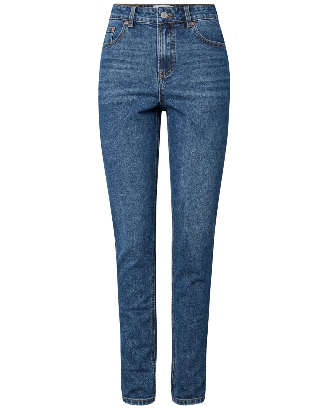 YAS jeans selma mw slim fit medium blue denim