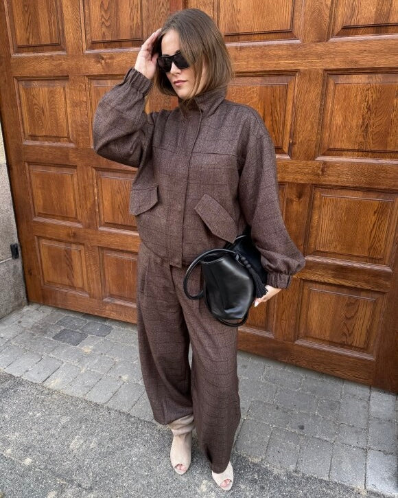 Love&Divine bukser 1615-2 brown check