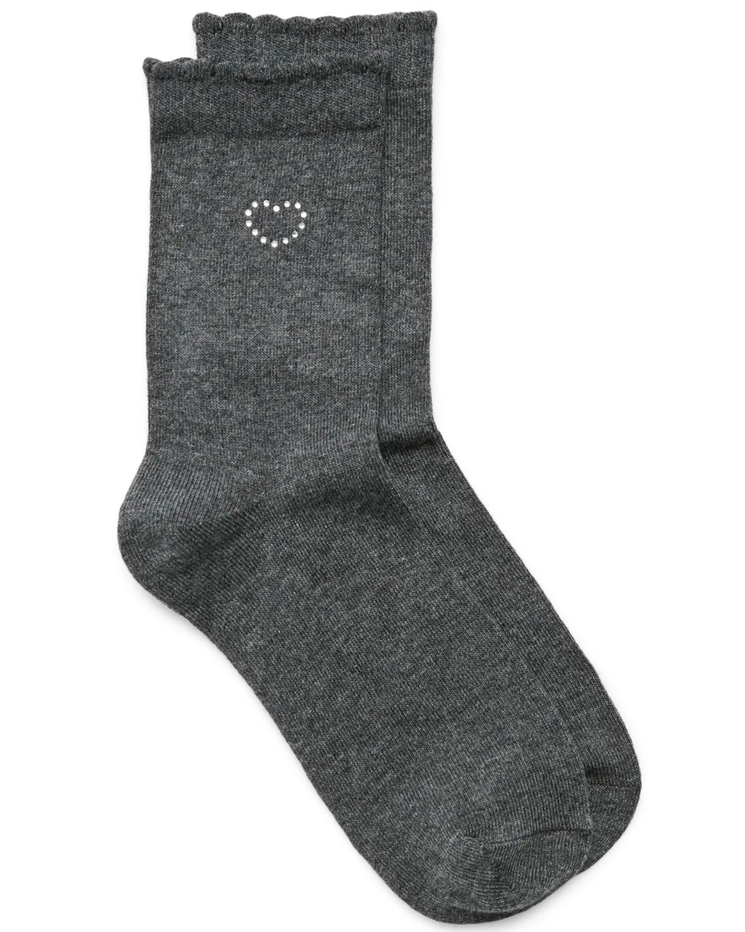 Vero Moda strømper anni rhinestone dark grey melange