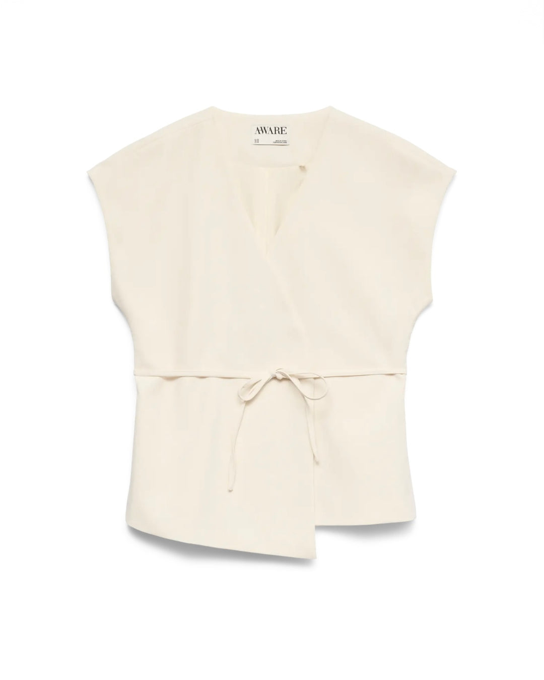 Aware by Vero Moda top vannah v-neck midi birch