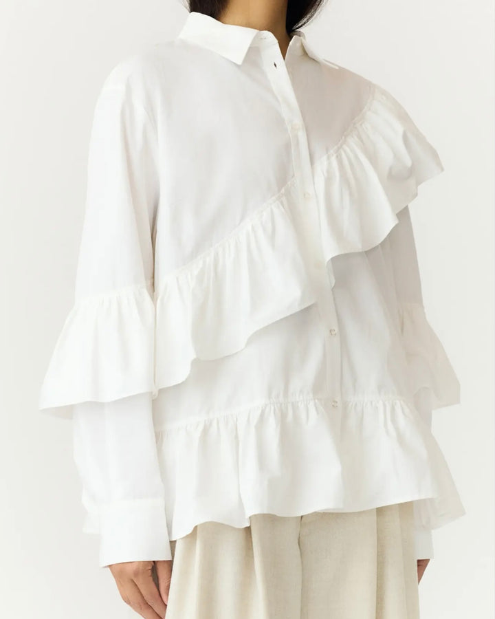 Y.A.S skjorte willu ls star white