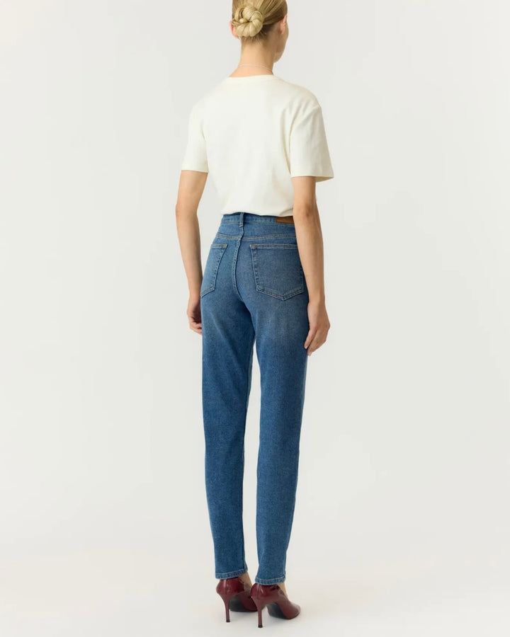YAS jeans selma mw slim fit medium blue denim