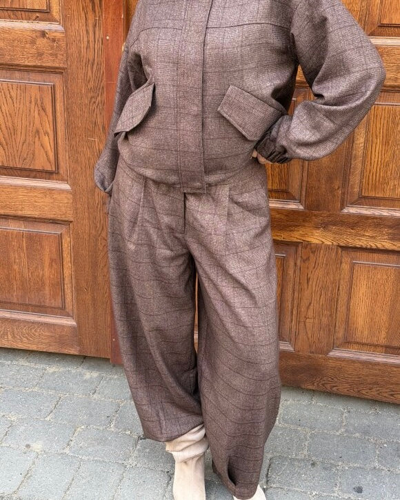 Love&Divine bukser 1615-2 brown check