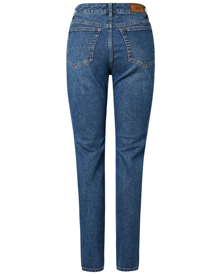 YAS jeans selma mw slim fit medium blue denim
