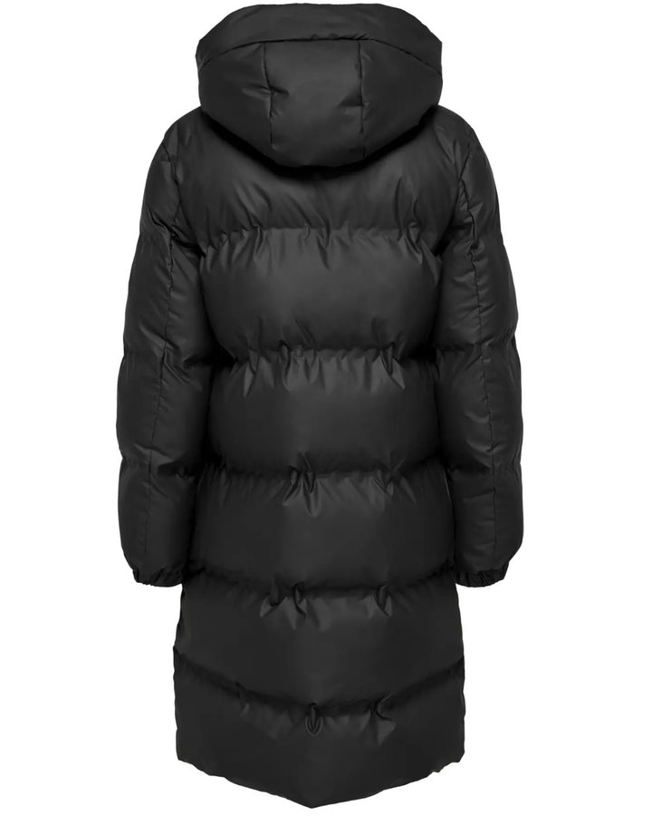 Only jakke lea rain puffer black