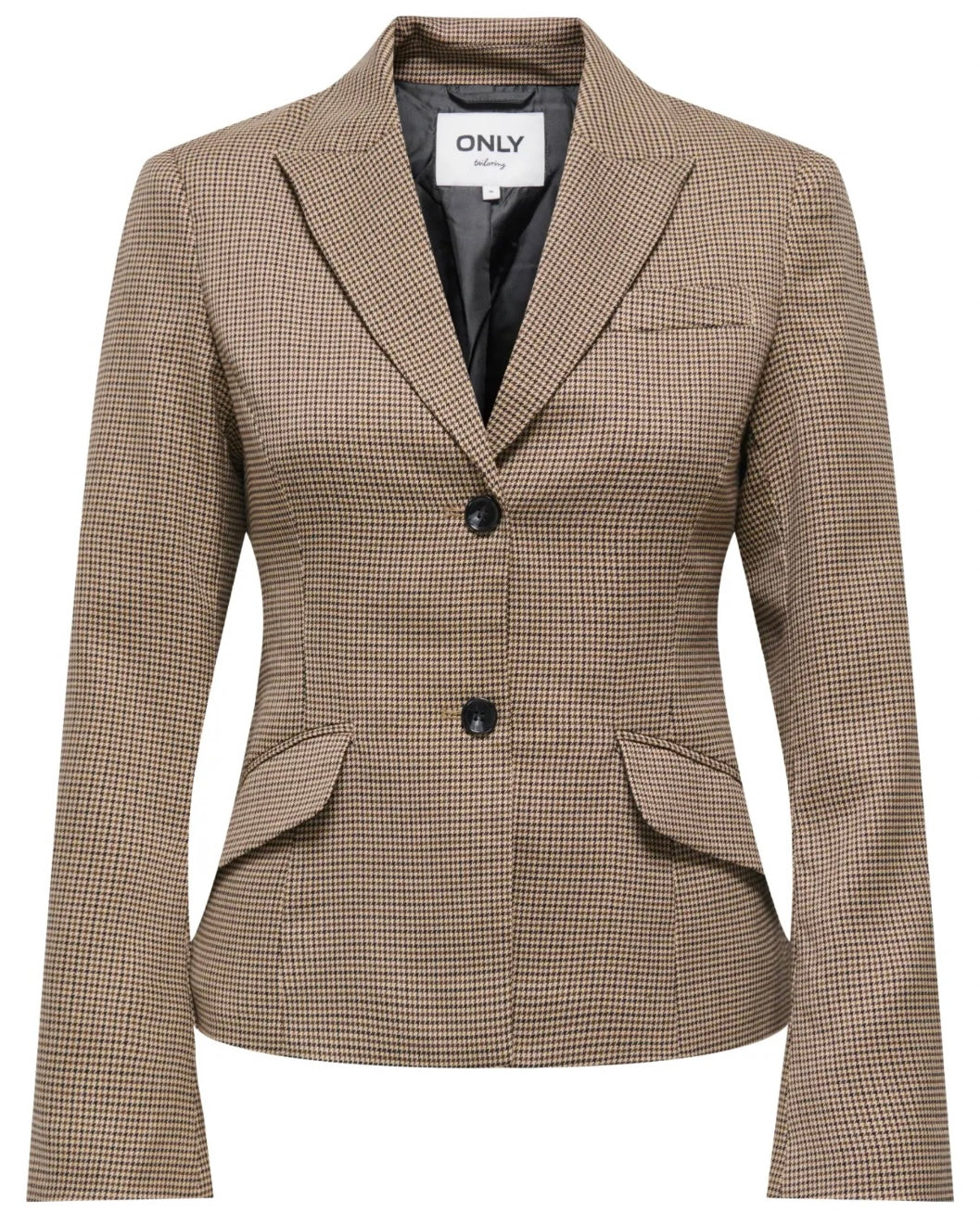 Only blazer hollis ls fit check amphora slate black & black