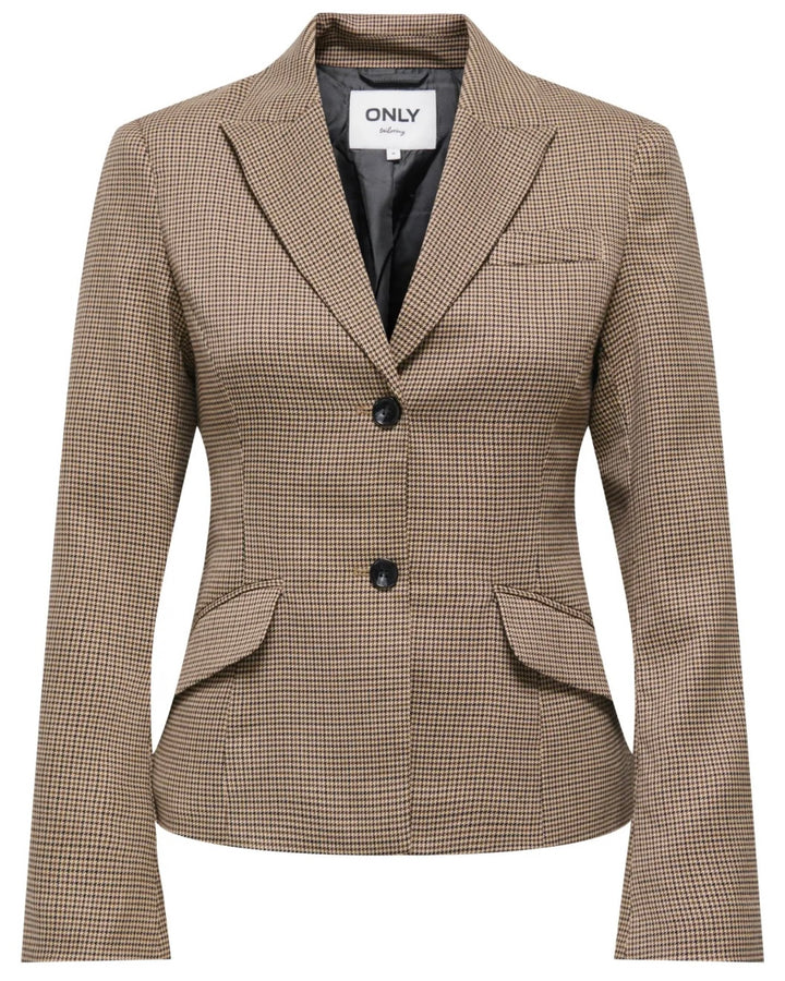 Only blazer hollis ls fit check amphora slate black & black