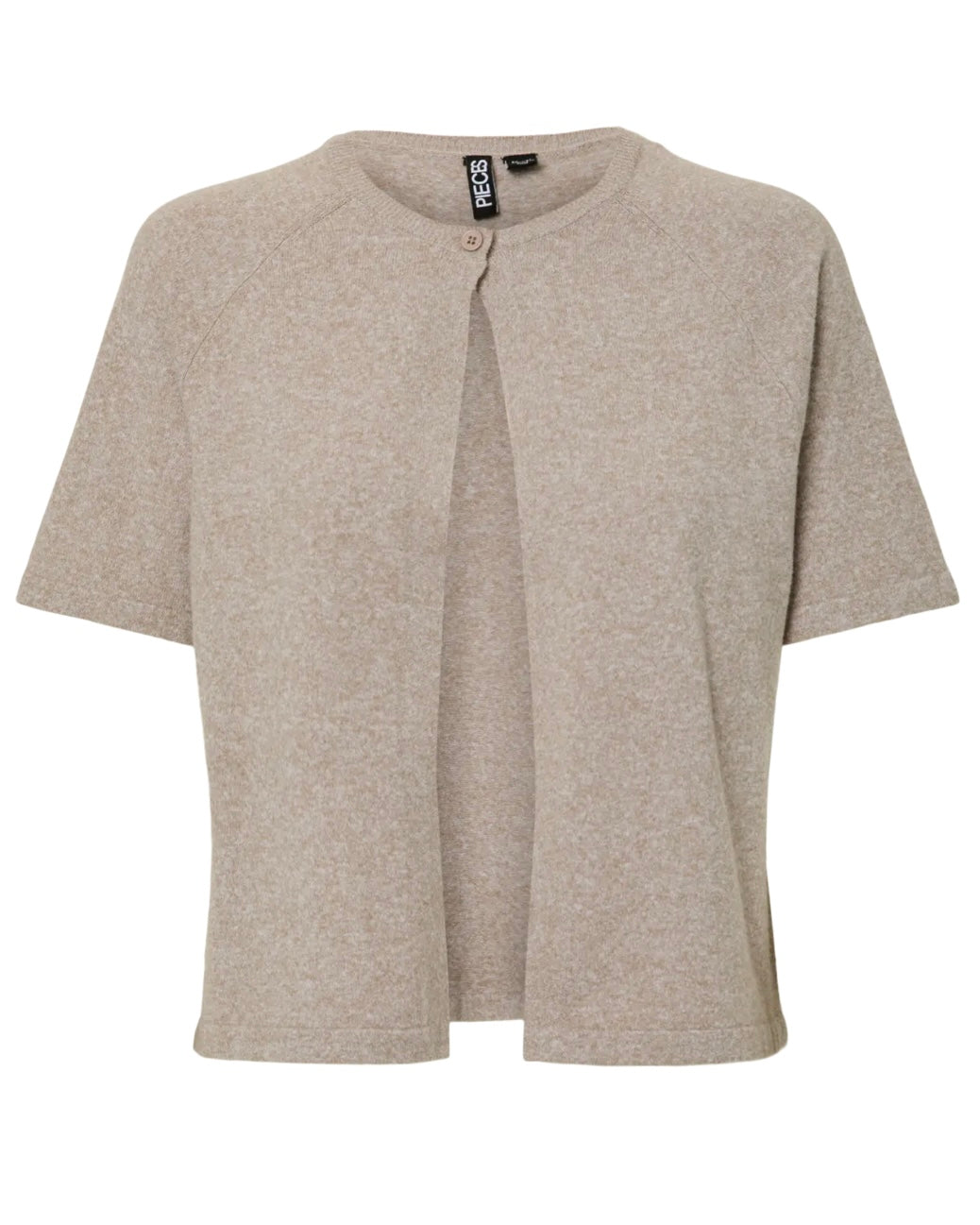 Pieces cardigan bree ss o-neck knit crockery melange
