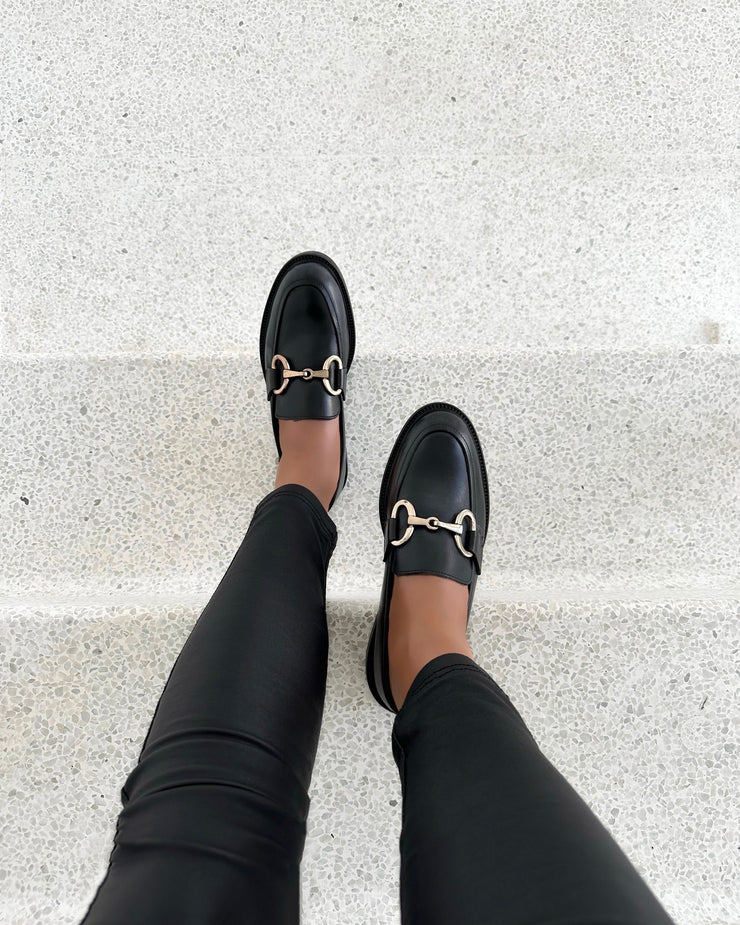 Copenhagen shoes loafers awake black leather