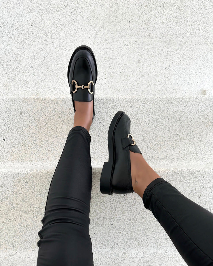 Copenhagen shoes loafers awake black leather