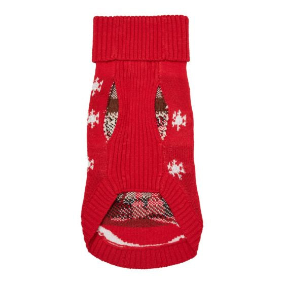 Dog sweater xmas chinese red