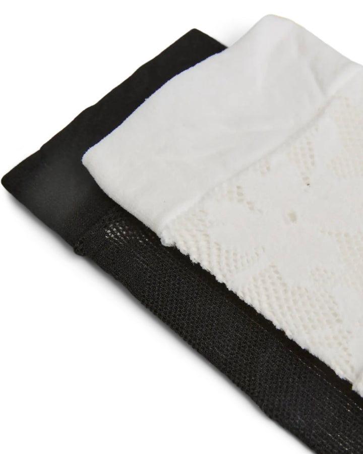 Pieces strømper janice 2-pack bright white bright white/black