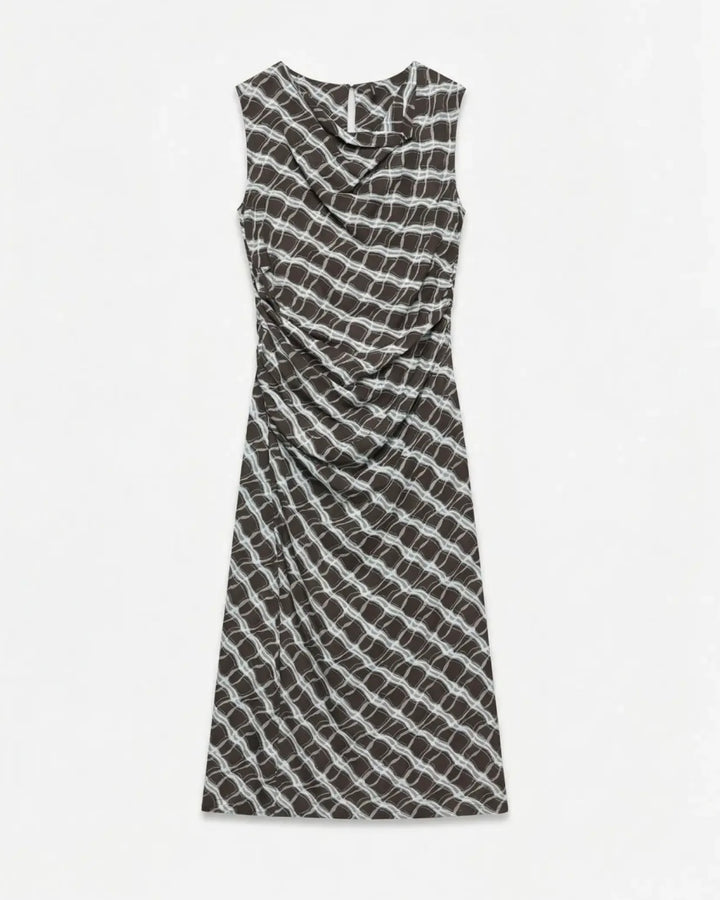 Vero Moda kjole charlie sl 7/8 drape chocolate torte ice water