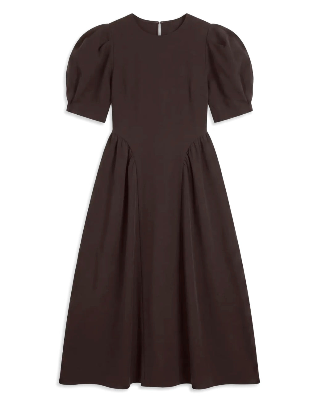 Vero Moda kjole sally puff sleeve ankle chocolate torte