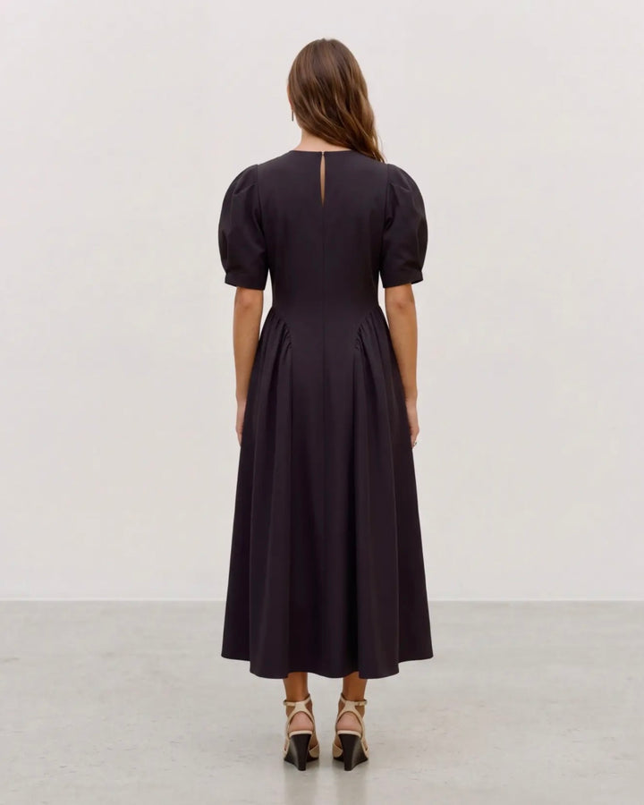 Vero Moda kjole sally puff sleeve ankle black