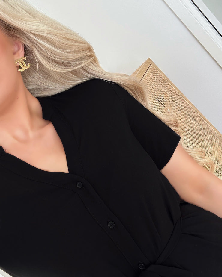 Vica s/s shirt dress black