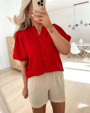 Varia short sleeved shirt ruby
