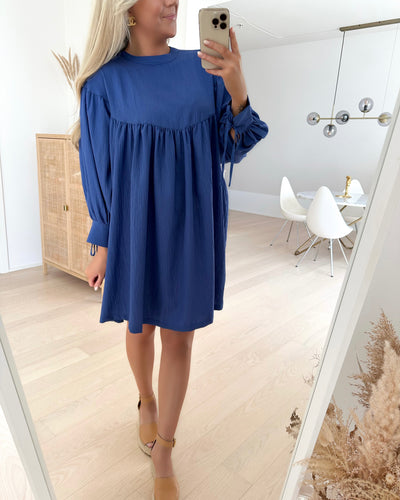 Sille 3/4 dress deep ultramarine
