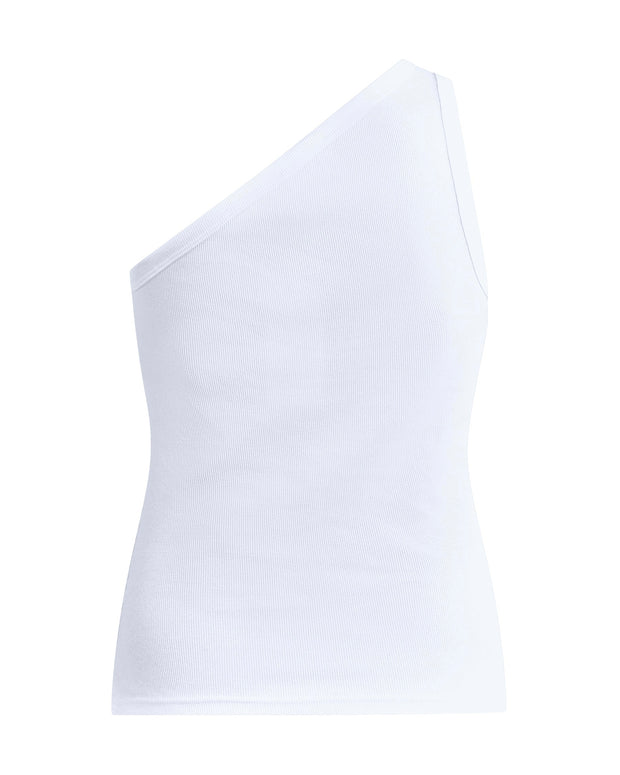 Eike one shoulder as top white