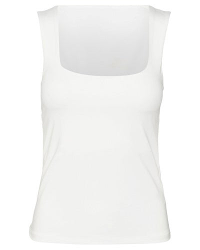 Bianca sl square neck top snow white - FORUDBESTILLING LEV. UGE 37/38