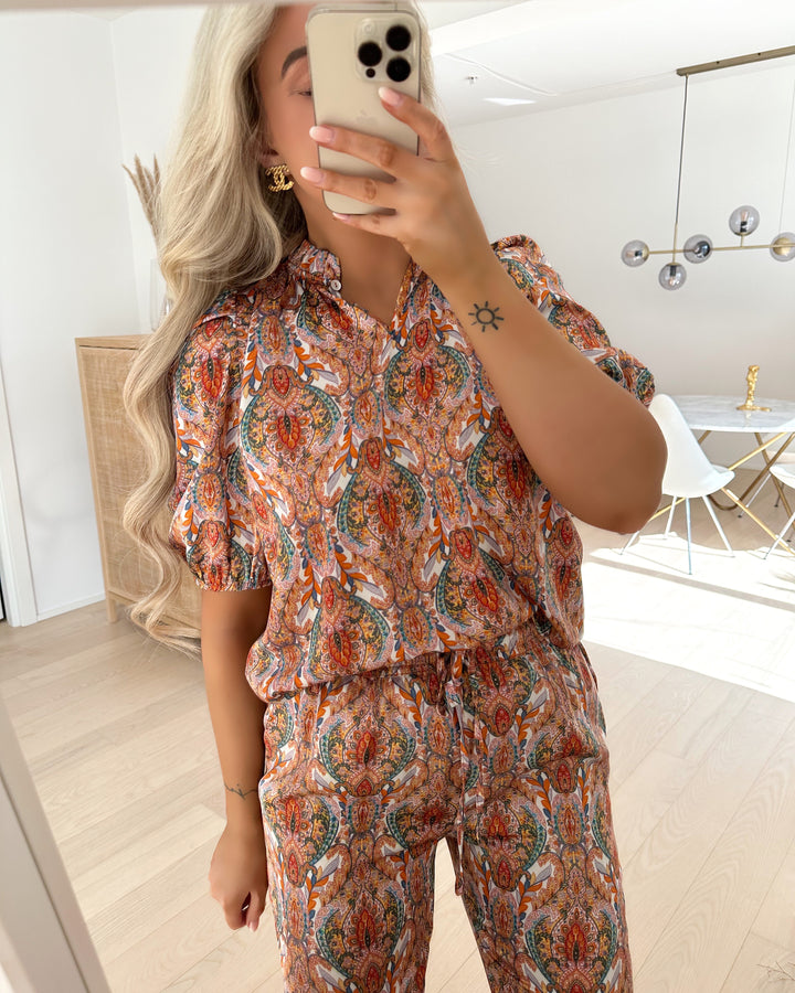 Love&Divine bluse love910-4 orange paisley