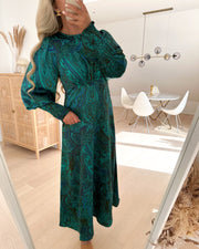 Love737-12 dress green paisley