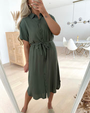 Bumpy ss calf shirt dress laurel wreath