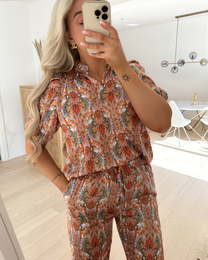 Love&Divine bluse love910-4 orange paisley