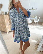 Vero Moda kjole milan 3/4 short dazzling blue/mira