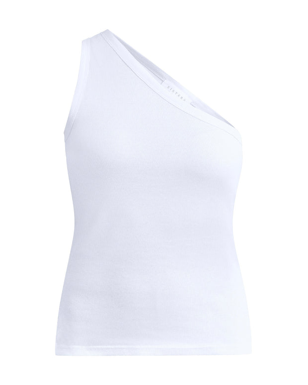 Eike one shoulder as top white