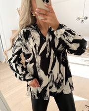 Love867-2 blouse black/sand